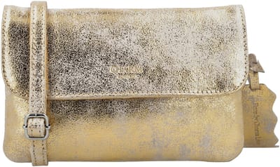 Charm London South Hill Schoudertas - Crossbodytas - Leer - Metallic - Overslag - Clutch - Leren Dames Tas - Goud