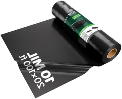 Kunststof zeil - Dampwerende folie - Tuin beschermen - Extra sterk materiaal - 7x30 meter - Zwart