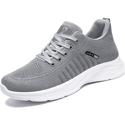 Heren Nieuwe Zomer Vliegend Mesh Ademend Enkele Schoenen Zachte Zool Comfortabele Casual Schoenen Herenschoenen Sportschoenen 40 gray