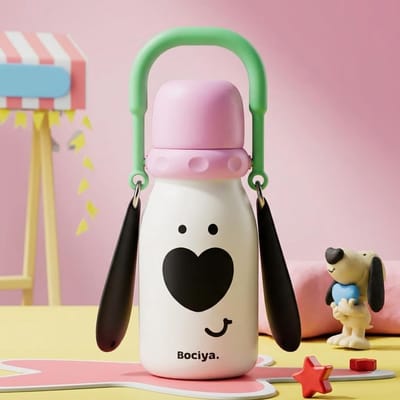 Dailygoods- Waterfles Geïsoleerd - Cartoon Motief - Roestvrij Staal - Dubbelwandig - BPA-vrij - Houdt Dranken 12 Uur Warm / 24 Uur Koud - Thermosfles