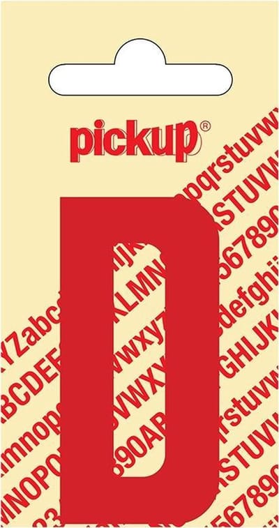 Pickup plakletter Nobel 60 mm rood D - 31022060D