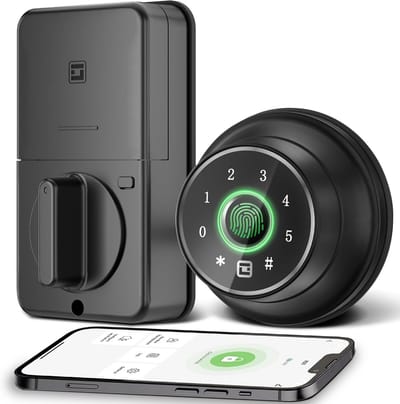 Slim Toegangsdeurslot 4-in-1 met Vingerafdruk, Codeslot en App Bediening voor Voordeur