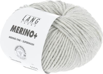 Lang Yarns Merino Plus - 223 lichtgrijs mix - Merinowol Garen