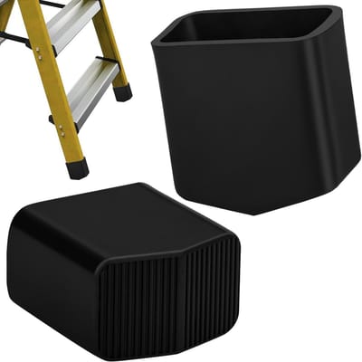 Telescopische ladder poten met antislip, bescherming tegen krassen, herringbone patroon, 20 x 33 mm (2 stuks) voor veilig gebruik en stabiliteit