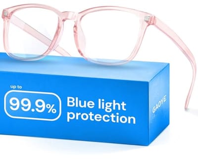 Blauwe Licht Blockerende Bril - Mode Square Nepbril, Computer Gaming Bril, UV Bescherming, Transparant Roze