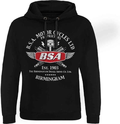 BSA Hoodie/trui -S- Motor Cycles Sparks Zwart