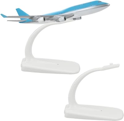 2-delige Model Vliegtuig Display Stand - Universele Plastic Houder voor Modelvliegtuigen, Afneembare Display voor Luchtvaartcollectie