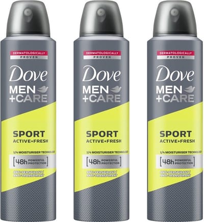 Dove Men Care Sport Active - Fresh Deodorant 150 ml - Voordeelverpakking 3 stuks