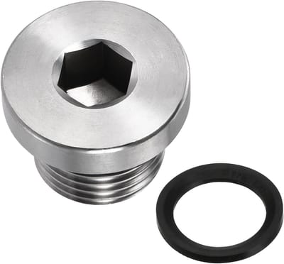 Roestvrijstalen M16 x 1.5 Pijpplug met Inwendige Zeskantkop | Pijpaccessoires voor Eindstukken en Aansluitingen, Duurzaam en Betrouwbaar