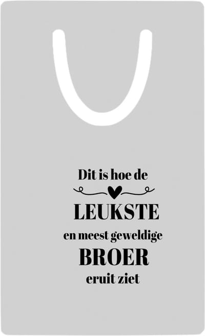 Hacebo® - dit is hoe de leukste en meest geweldige broer eruit ziet metalen boekenlegger - Broer - meest leukste broer - verjaardag - cadeautje voor broer - broer artikelen - kado - geschenk Bladwijzer boekenleggers - 7.6 cm x 5cm