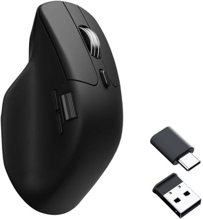 Keychron M6 Optische Muis - Draadloos - 1K Polling Rate - PixArt 3395 - 180 uur Batterij - Zwart
