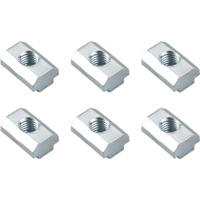 Écrou Coulissant à T Plaqué Zinc en Acier Carbone pour Accessoires de Profilés en Aluminium (M8)