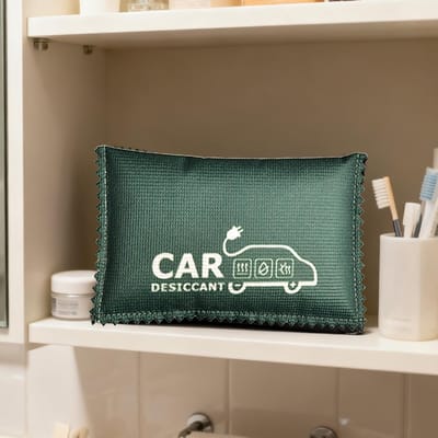 Auto Ontvochtiger Zakken - Vochtvreters Auto - Voorkomt Condensatie - Herbruikbaar Materiaal - 2.8 x 8.1 cm - Grijs