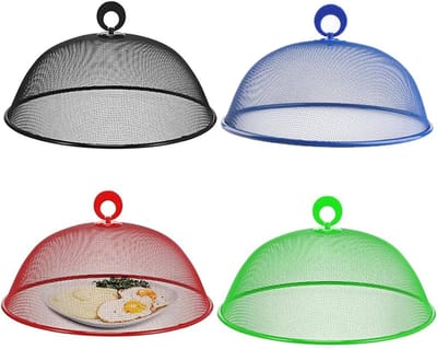 Insectenbescherming voor Voedsel: 4-delige Voedsel Tent met Gaas, Ideaal voor Barbecue en Picknick, 26 cm