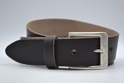 4cm brede bruine echt lederen jeans riem maat 85