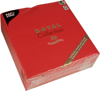 Papstar - 11607 - papieren servetten - Tissuepapier - Rood - 50 stuk(s)