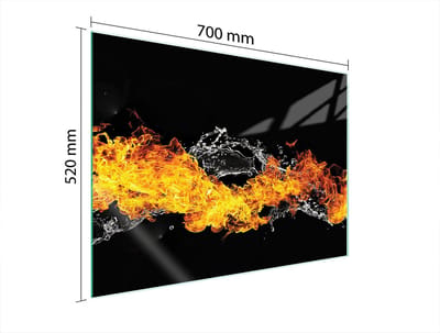 TMK ArtDeko - Glazen Beschermplaat - 70x52 cm - Veilig - Moderne Bescherming