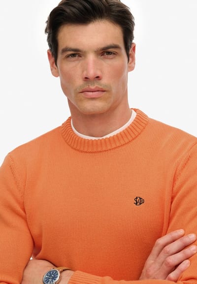 Superdry Preppy Cotton Trui Orange Grootte: Xxxl