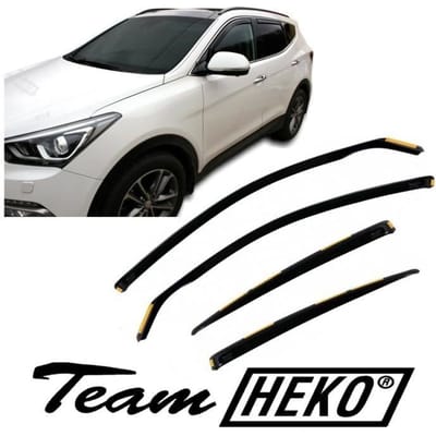 Déflecteurs d'air - J&J AUTOMOTIVE - Hyundai Santa Fe 3 - Fumé - Acrylique renforcé - Installation facile