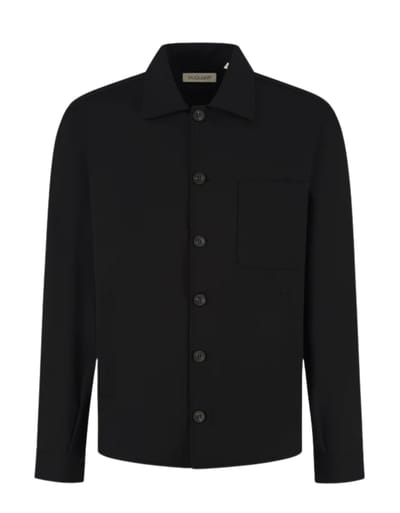 Duquezzi Wool Blend Overshirt Overshirts Zwart Dqa50026007