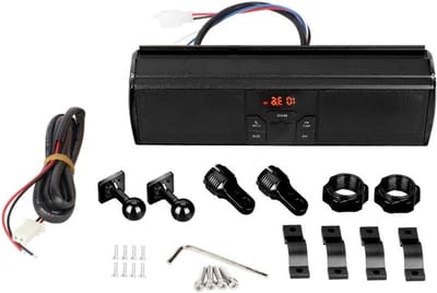 Motorfiets modificatie handvat systeem, waterdichte USB stereo luidspreker met anti-zijwaartse functie voor optimale geluidskwaliteit