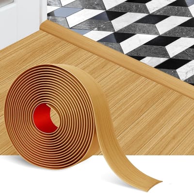 Vloerovergangsstrip van 2 meter, PVC Drempelstrip, 5 cm Brede Plakrand voor Vloerverbindingen en Gaten (Asgeel) - Ideaal voor Vloeren, Drempels en Interieurafwerking