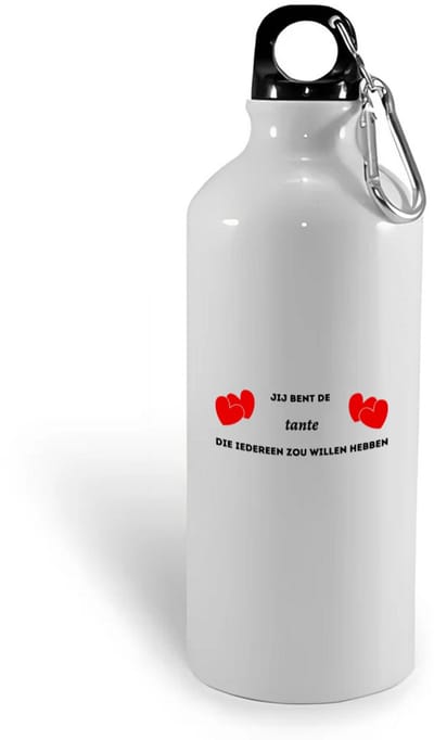 Hacebo® - jij bent de tante die iedereen zou willen hebben waterfles - Tante - geweldige tante - liefste tante - verjaardag - cadeau - kado - bedankje - geschenk - water fles - 400ML