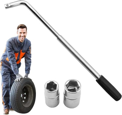 Wielmoersleutel - Bandenwissel Gereedschap - Autobanden Verwisselen - Uitschuifbaar Telescoopmechanisme - 38-50 cm