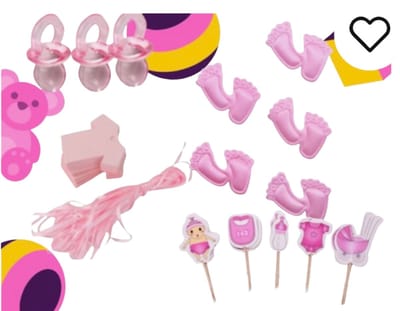 50 Delig-Babyshower - Tafel versiering-Pakket- Roze- Meisje- Girl - Charme Bijoux