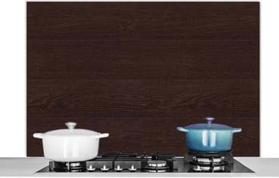 Spatscherm keuken 120x80 cm - Kookplaat achterwand Patroon - Hardhout - Plank - Muurbeschermer - Spatwand fornuis - Hoogwaardig aluminium