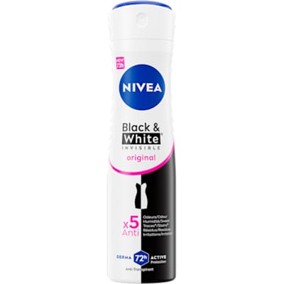 NIVEA Deodorant Spray Invisible For Black & White Clear - 150 ml