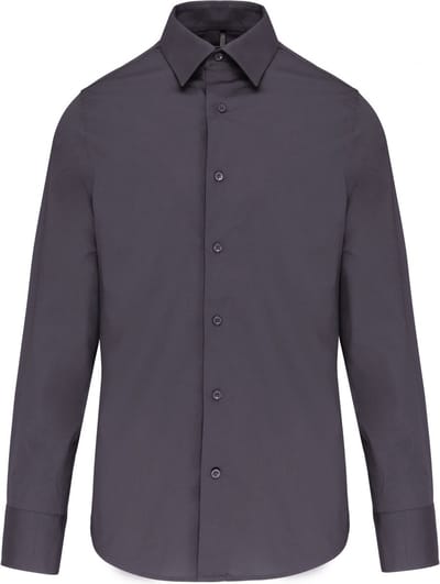 Kariban Heren stretch overhemd lange mouwen K529 - Zinc - 3XL