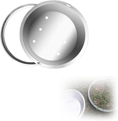 Verzonken Afvoerputdeksel - Rioolput Deksel - Buitenruimte Afwerken - Verstevigd RVS - Tot 85cm Diameter - Zilverkleurig