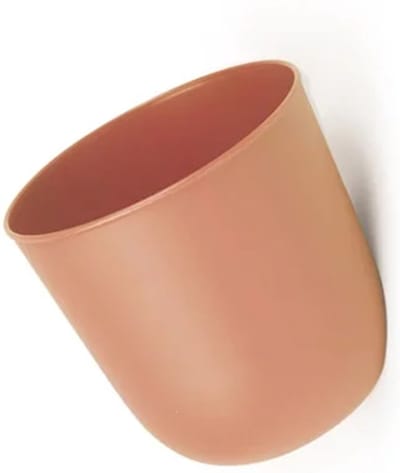 QUVIO Bloempot voor aan de wand - Bloempotten voor binnen - Bloempotten voor buiten - Bloempotten - Bloempot buiten - Bloempot binnen - Bloempotten kunststof - Plantenbak - Moestuinbak - Balkonbak - Diameter 15 cm - Terracotta
