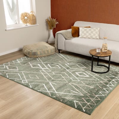 Fraai Berber vloerkleed - Blend Diamond Groen - 160x230cm