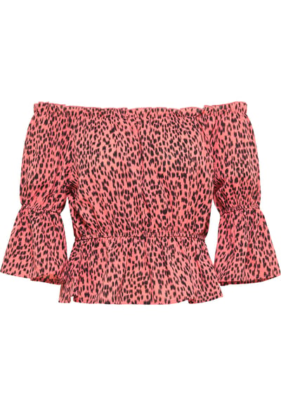 IZIA carmen blouse Dames roze/zwart