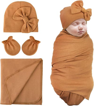 Warme Geboorte Dekens voor Baby - Katoenen Slaapzak met Wanten en Hoeden voor Swaddling