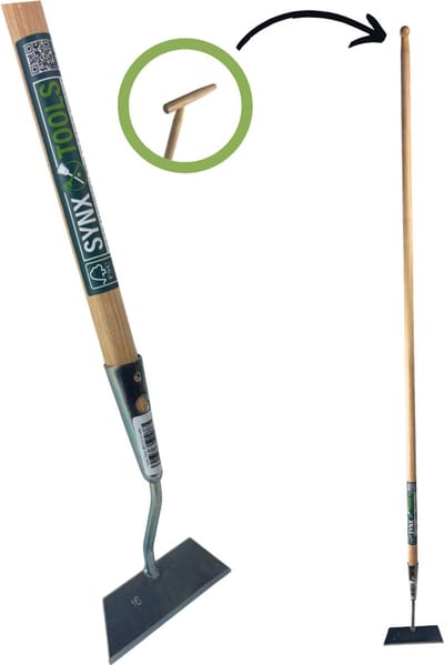 Synx Tools Rechte schoffel 16cm - Schoffels / Onkruidverwijderaar - Schoffel met Steel - 170 cm steel met Hilt - Hark - Onkruidbestrijding