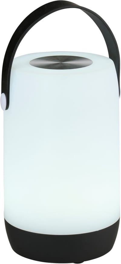 Grundig LED nachtlampje met USB-C oplaadfunctie – LED tafellamp in 2 kleuren – Nachtlampje volwassenen dimbaar – Tafellamp voor binnen en buiten – Draagbaar model zwart/wit