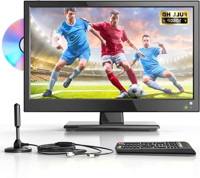 Mini TV DVD-speler - Draagbare televisie - Kamperen en Reizen - Ingebouwde DVD-speler - 16 inch - Zwart