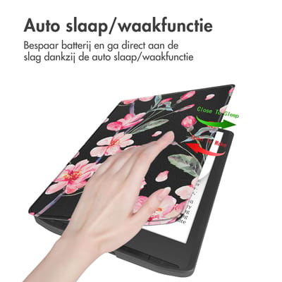 imoshion Design Slim Soft Case Sleepcover voor de Pocketbook InkPad Color 3 / InkPad 4 - Blossom