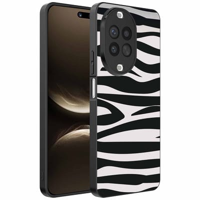 Geschikt voor Huawei Nova 14 Ultra Telefoonhoesje met zebra opdruk - TPU backcover case zebra design - Zwart Wit - Smartphonica geschikt voor Huawei Nova 14 Ultra