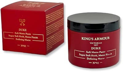 King's Armour Duke Zachte matte pasta - Super Soft Hold, matte afwerking, 110 ml