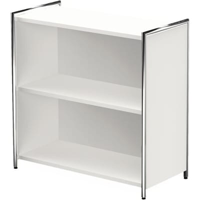 TOLEDO boekenkast, met zicht-achterwand, 2 OH, B 800 x D 380 x H 780 mm, wit