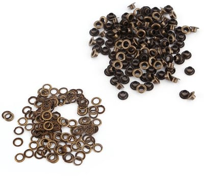 Hollow Rivets voor DIY Reparaties - 100 Stuks in Messing en IJzer, 6mm, Perfect voor Creatieve Projecten en Handwerk