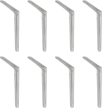 siwitec profielconsole 450 x 500 mm van aluminium in een set van 8, plankconsole met een draagvermogen van 140 kg