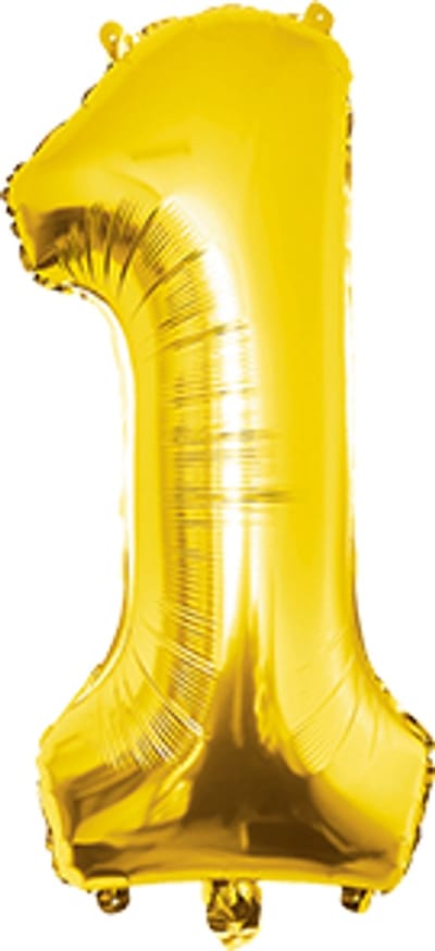 Foil Balloon 40 cm- no.1 Gold