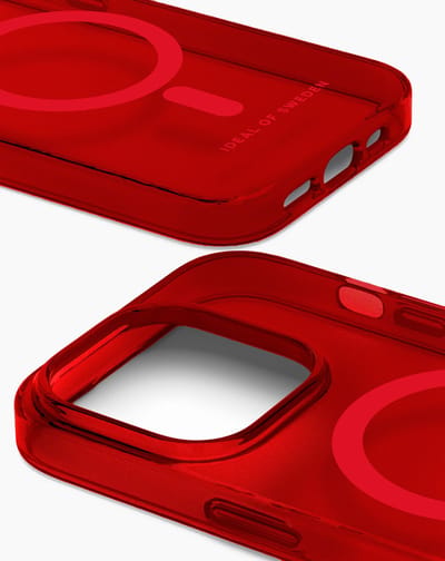 iDeal of Sweden Clear Case Mid MagSafe geschikt voor Apple iPhone 15 Pro Max Radiant Red