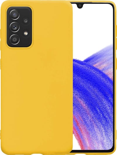 Hoesje - Geschikt voor Samsung Galaxy A33 - Sterk & Shockproof - Hoes Cover - Siliconen Case - Telefoonhoesjes - Geel