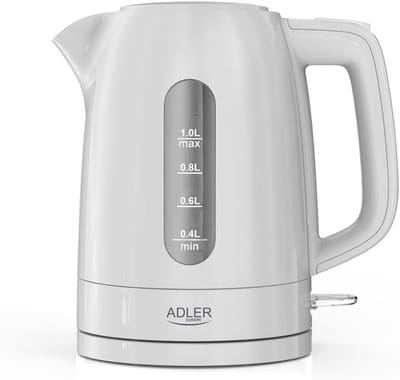 Elektrische Waterkoker - Snel Water Koken - Koffie Thee - Veiligheidssysteem - 1 Liter - Wit